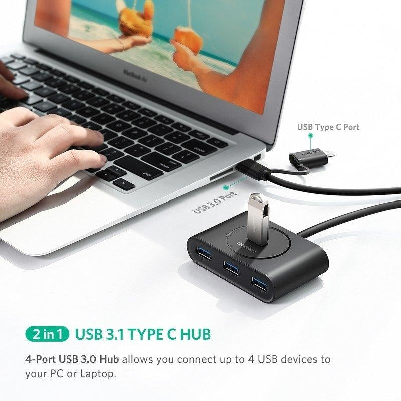 UGREEN USB C Hub 4 Ports USB Type C to USB 3.0 Hub Adapter with